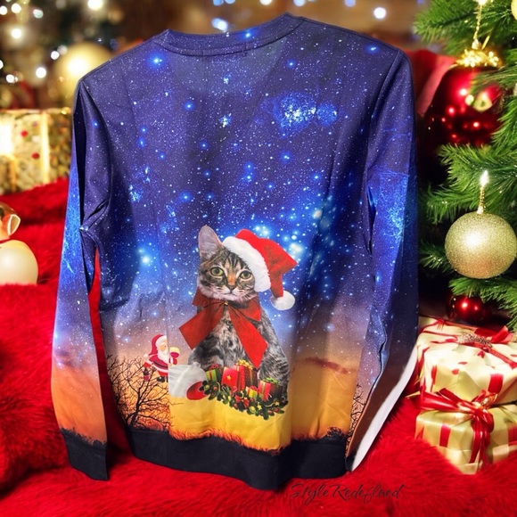 SSLR Women’s Cat Christmas Sweater - Size Medium - Picture 5 of 5